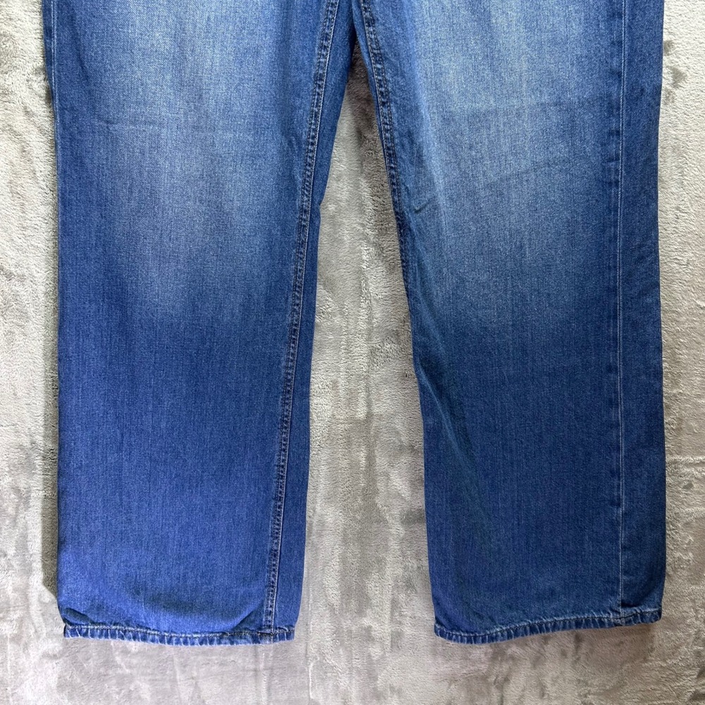Aeropostale Womens High Rise Wide Leg Jeans Blue Medium Wash Cotton Size 12 - Picture 3 of 9